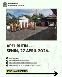 APEL RUTIN SENIN PAGI KALURAHAN SEMUGIH (27-04-2026)